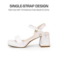 thumbnail image 3 of Sandalia DREAM PAIRS KKUMHS2504 para Niñas con Tacones Gruesos Blancos, 3 of 6