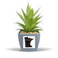 thumbnail image 1 of Minnesota America USA Map Outline Fake Pineapple Flower Pot Vase Mini Decor, 1 of 3