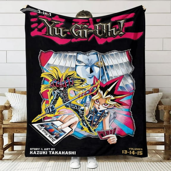 Yugioh Throw Blanket Gifts for Fans Lover Girls Boys Women Present Hoodie Him Bed 60"x80"