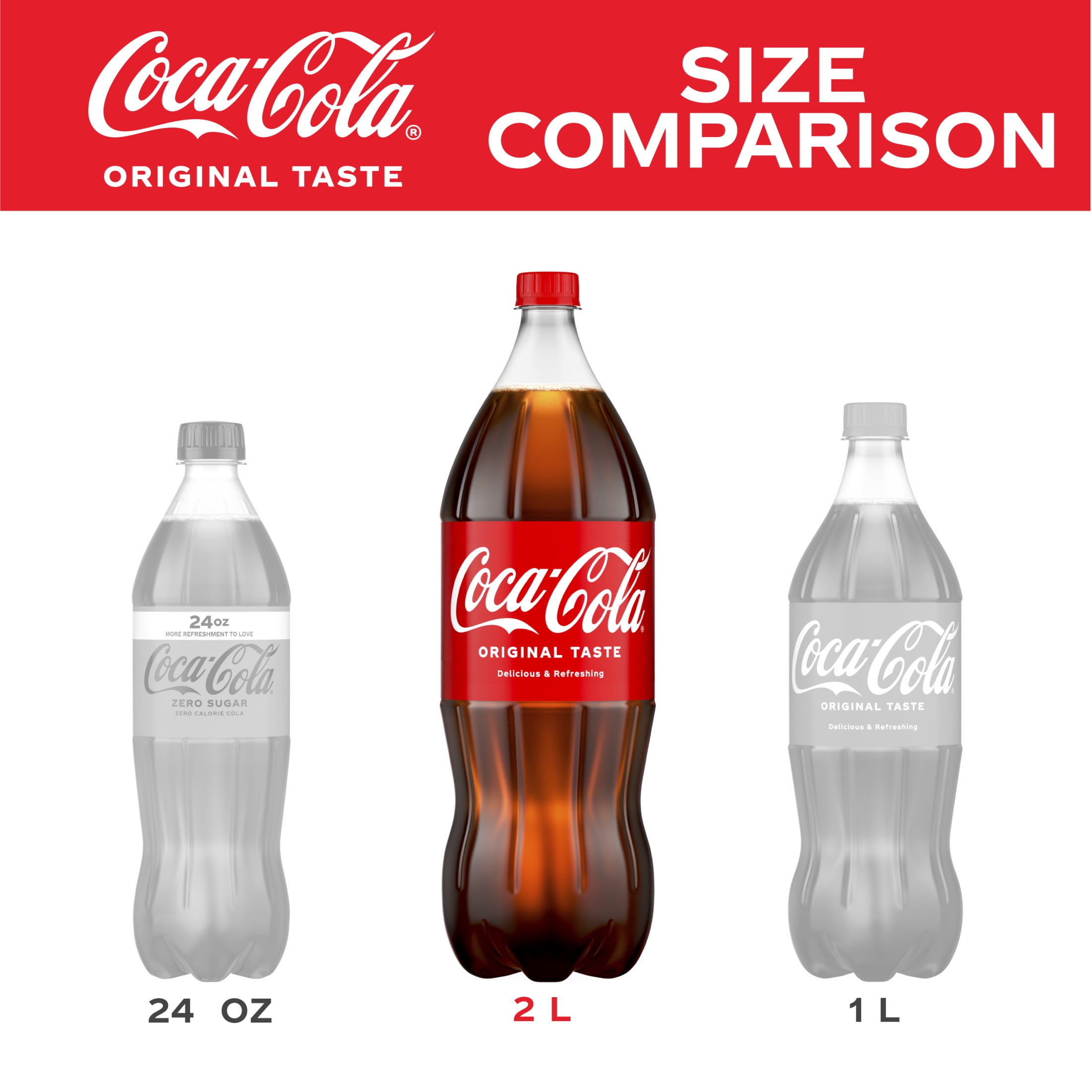 Coca-Cola Soda Pop, Crisp & Refreshing, 2 Liters Bottle - Walmart.com