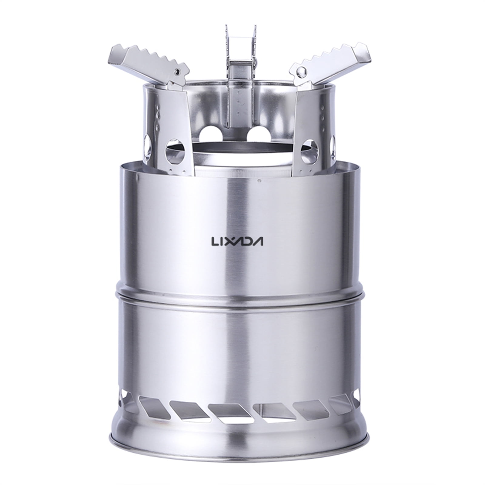 Outdoor Windproof Wood Burning Portable Folding Stainless Steel Camping  Cooking Equipment - Walmart.com