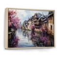 thumbnail image 2 of Designart "In Strasbourg French Canal wall art II" France Floater Framed Canvas Print, 2 of 7