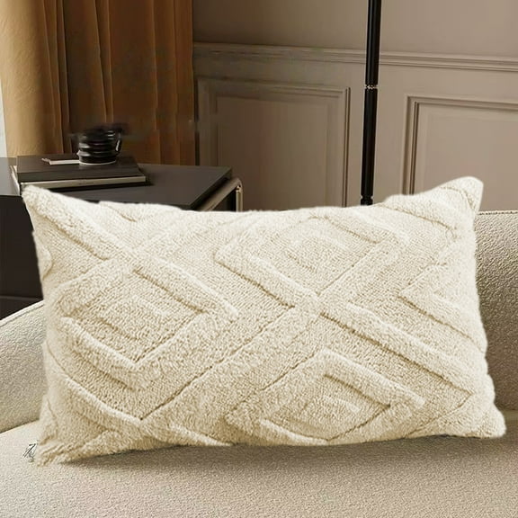 Ywbawe Single Sided Pattern Decorative Pillow Cover for Sofa Couch Living Room Bed Polyester Cushion Slipcover 1-Pack