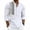 White, variant on GrmtClth Mens Linen Shirt Long Sleeve Button Beach Shirt Casual Solid Plain Wedding Shirt Banded Collar Summer Tops Black 3XL