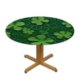 thumbnail image 3 of BANET St Patrick's Day Shamrock Round Tablecloth Table Cloth Cover Washable Polyester Dining Decorative for Holiday Home Party Wedding Picnic 31"-35, 3 of 8