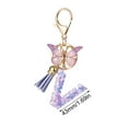 thumbnail image 2 of Lilgiuy Alphabet Initial Letter Keychain Cute Heart Resin, 2024 New 26 Letter Butterflys Tassel Keychain for Car Backpacks, Initial Keychains for Women (V), 2 of 5