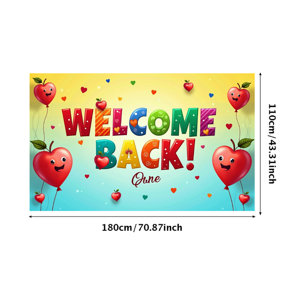 LUUFILx Welcome Back Banner Colorful Welcome Banner for Party Decorations Event Backdrop Classroom Reunion Background Decorative Hanging Banner School Party