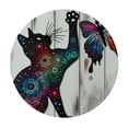 thumbnail image 4 of WYYP Cosmic Pattern, Butterfly Round Tablecloth 100% Polyester Fiber Tablecloths White, 4 of 8