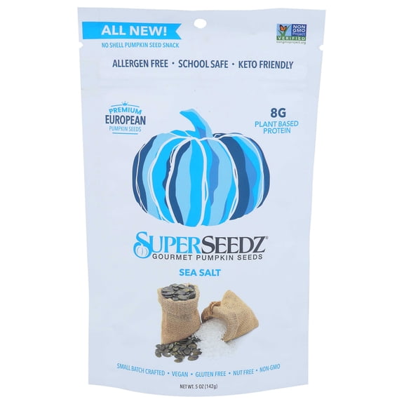 Superseedz Sea Salt Pumpkin Seeds, 5 Ounce -- 6 per case.