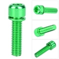 thumbnail image 4 of 6 uds M5x25mm pernos para jaula de botella de bicicleta, pernos de bicicleta de aleación de titanio, soporte de botella estante de almacenamiento accesorio de perno para bicicleta de montaña(Verde), 4 of 5