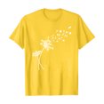 thumbnail image 1 of Nouveaux et Tendances T-Shirts Graphiques Uooqdmx pour Femmes, Hauts Floraux pour Femmes, Mode Plage pour Femmes, Mignons Col Rond Tournesol Graphique Décontracté Imprimé, Hauts de Printemps pour Femmes 2025, Jaune S, 1 of 3