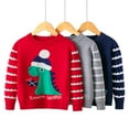 thumbnail image 4 of SILVERCELL Kids Christmas Sweater Toddler Boy Girl Cute Dinosaur Print Pullover Long-sleeved Knit Top Sweatshirt 1-6 Years, 4 of 4