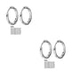 thumbnail image 3 of Guardurnaity Pendientes de aro de plata para mujer, tecnología de galvanoplastia de acero inoxidable, anillos de labio de nariz brillante, Type2 NO2, 3 of 6