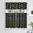 thumbnail image 2 of Kitchen Curtains 36 Inch Short - 3 Panel Set with Cute Cat Paw Pattern, Rod Pocket Window Curtain, 100% Polyester for Pet Lovers Farmhouse, Cafe, Kitchen, Bedroom, Easy Wash, 2 of 6