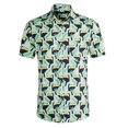 thumbnail image 4 of Camisas de flamencos de tortuga vívida para hombres, ropa, camisa de playa con estampado 3D, camisetas Y2K de manga corta, ropa hawaiana Aloha, blusa con solapa, 4 of 5