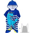 thumbnail image 1 of CHAO Toalla de baño para niños, toalla de playa para niños, poncho de baño con capucha súper suave, bata de baño para niñas y niños de 6 a 14 años, 1 of 5