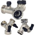 thumbnail image 4 of 2025 2-Way Brass Garden Hose Splitter with Individual On/Off Valves, 3/4" Quick Tap Connector, 4 of 5