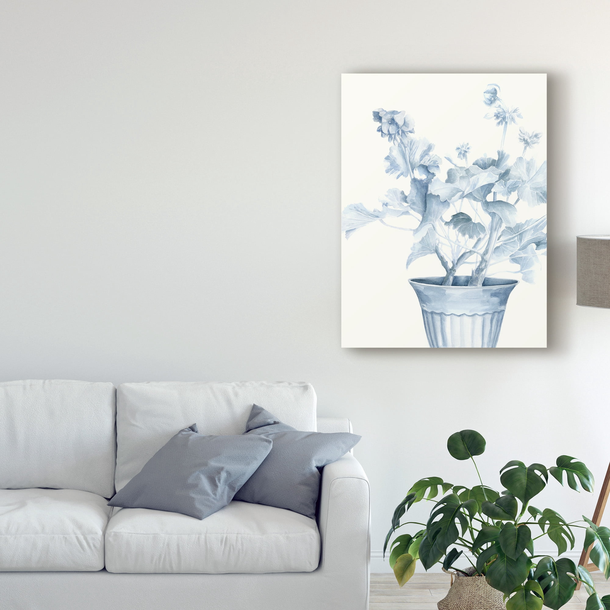 Trademark Fine Art 'Blue Geranium II' Canvas Art by Megan Meagher