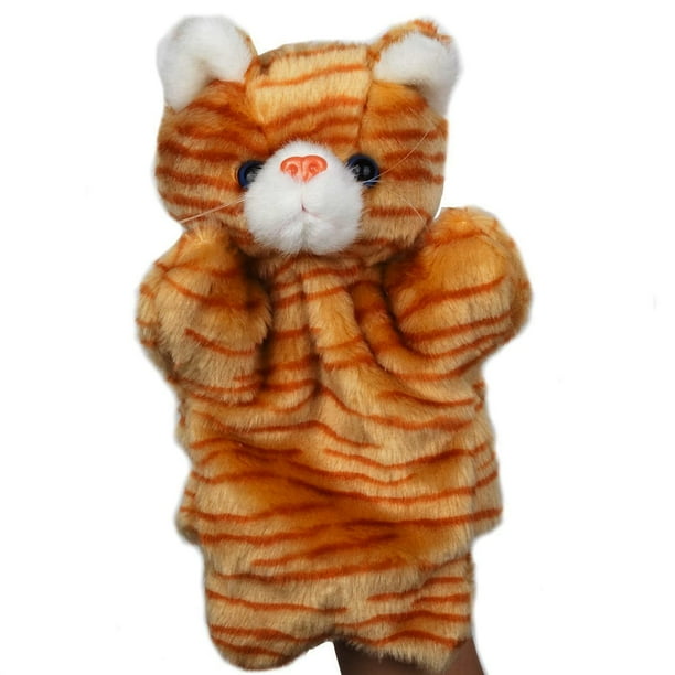 Juguetes de peluche Hand Puppets Tabby Cat Kitten para niños