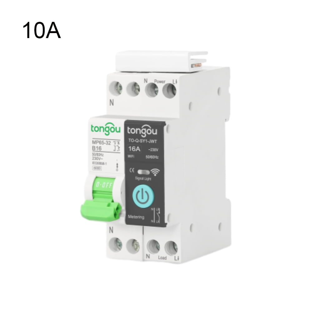 Tuya WiFi Smart Metering Switch 1P+N 10A/16A/25A/32A DIN Rail Timer Switch Voice Remote Control
