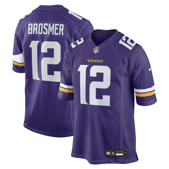 Men's Nike Max Brosmer Purple Minnesota Vikings Team Game Jersey