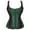 Green, variant on yunLCZ Womens Waist Trainer Corset Womens Satin Bustier Corsets Top Strapless Boned Waist Cincher Overbust Bustiers Plus Size Corsets