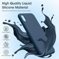 thumbnail image 2 of Liquid Silicone Case for iPhone X/XS (5.8''), [Scratch-Resistant, Anti-Fingerprint, Shockproof] Protective Slim Fit Phone Case, 4-Layer Cover with Microfiber Lining, Silky-Soft Touch, Navy Blue, 2 of 7