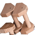 thumbnail image 2 of Push-Up Stand Wood Pushup Bars Non-Slip Base Exercise Home Workout Equipment Handle Stands for Strength Training 30CM, 2 of 5