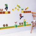 thumbnail image 2 of Two pieces 30×90 cm Super Mario stickers Decorative wall stickers for children's room, 2 of 4