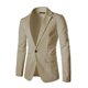 thumbnail image 1 of CHAQUETA DE TRAJE CHIC PARA HOMBRE INSPIRE, CON SOLAPA EN V, MANGA LARGA, VENTILACIÓN SENCILLA EN LA PARTE TRASERA, BLAZER DE UN BOTÓN, TAMAÑO 40, BEIGE, 1 of 7