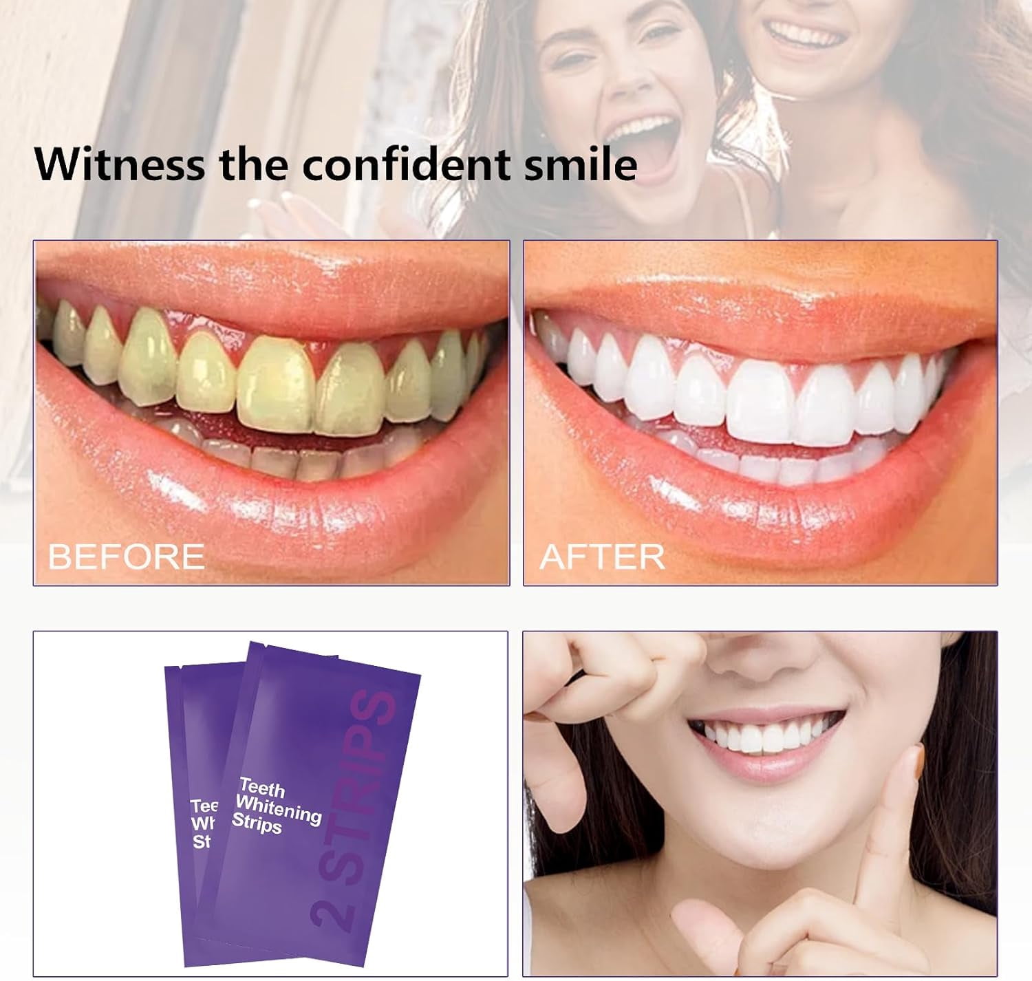 Purple Teeth Whitening Strips – Gentle Daily Strips for Surface Stain Reduction & Natural Shine, Portable Enamel-Safe Whitening for Home or On-The-Go Use(28)