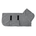 thumbnail image 2 of Dog Bathrobe Quick-drying Fleece Highly Absorbent Pet Drying Coat Lbs After Bathing Warm Pajamas Bathing Accessories, Gray Size L, 2 of 8