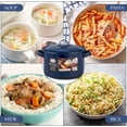 thumbnail image 7 of Alpine Cuisine Enamel Steel Dark Blue Speckle Stock Pot 5.75qt with Lid, Healthy Cookware Commercial Grade Stockpots, Multi Cooking Pot for Stew, Sauce & Reheat Food, Compatible for Family Meals, 7 of 7