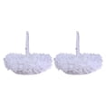 thumbnail image 3 of Ounissouiy Cesta de flores para niñas, encaje, romántico, occidental, para fiesta de boda, novia, pétalos de caramelo, organizador, contenedor Blanco 2Conjunto, 3 of 6