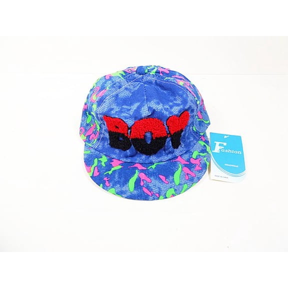 Camo Pattern Plush Emblem Stretch Back 100% Polyester Microfiber Casual Outdoor All Seasons Boys Baseball Cap