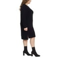thumbnail image 5 of Jessica Simpson Women's Long Sleeve Fleece Dress (Black, XXL), 5 of 6
