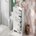 thumbnail image 6 of Resenkos 36" Luxury Bathroom Vanity with Ceramic Sink: Soft-Close Doors, 4 Drawers, Adjustable Shelf, Modern, Solid Wood Frame, White, 6 of 20