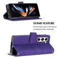 thumbnail image 4 of Decase Wallet Magnetic phone Case for Samsung Galaxy Z Fold5 2023, Premium PU Leather Removable Adjustable Crossbody Shoulder Strap Stand Magnetic Card Slots Kickstand Shockproof Phone Cover,Purple, 4 of 7
