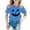 Blue, variant on Gunia Halloween T Shirts Kids Cotton Pumpkin Graphic Print Short Sleeve Crew Neck Casual Thanksgiving Tops Toddler Boy Girl Tee Shirts Pink 1-13 Years