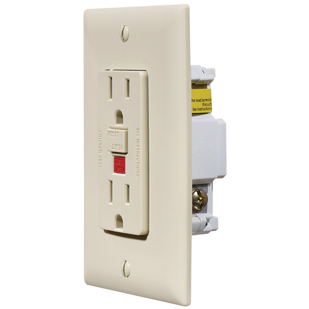 RV Designer AC GFCI RV Outlet with Cover Plate