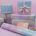 thumbnail image 3 of Taicans Holographic Birthday Wrapping Paper Roll,Reversible Wrapping Paper,Mini Roll,Happy Birthday Wrapping Paper for Girls,Women,Kids,Baby Shower,17inx3ft, 3 of 6