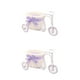 thumbnail image 2 of Naiovety Cesta de flores en forma de triciclo, contenedor de almacenamiento para decoración de boda, fiesta, ceremonia, bicicleta azul 13*20cm 2piezas Naiovety CBP000204, 2 of 5