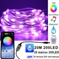 thumbnail image 3 of Guirnalda de luces LED para árbol de Navidad, guirnalda inteligente con Bluetooth, cadena de luces LED para exteriores, impermeable, decoración de Año Nuevo 2023, 3 of 5