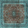 thumbnail image 1 of Ahgly Company Indoor Square Persian Light Blue Traditional Area Rugs, 7' Square, 1 of 4