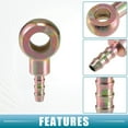 thumbnail image 4 of Universal Banjo Bolt 10mm ID Banjo Bolt Hose Barb Fitting Adapter for Motorcycle Car Metal Bronze Tone, 4 of 6