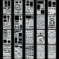 thumbnail image 2 of DPTALR Plastic Planner Stencils Journal Notebook Diary Scrapbook DIY Drawing Template, 2 of 9