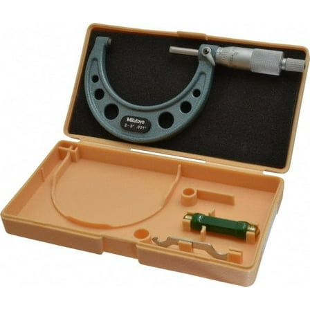 Mitutoyo 2 to 3" Range, 0.001" Graduation, Mechanical Outside Micrometer