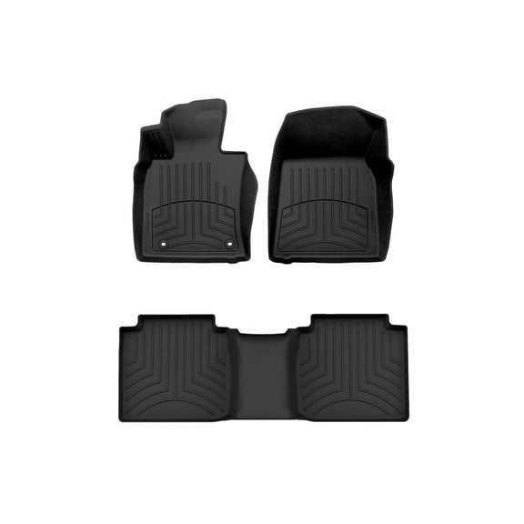 WeatherTech FloorLiner HP Custom Fit Floor Mats compatible with 2018-2019 Toyota Camry - 1st & 2nd Row, Black