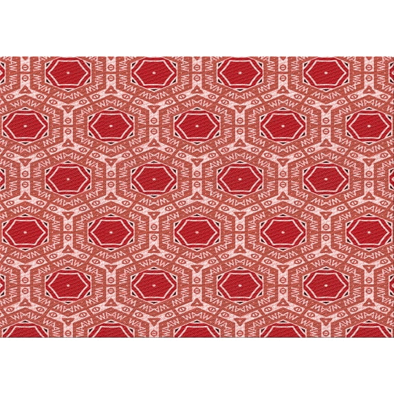 Ahgly Company Machine Washable Indoor Rectangle Transitional Light Coral Pink Area Rugs, 7' x 10'