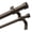 Brown, variant on HEI! DEAR 1" Adjustable Gold Double Curtain Rod Set for Windows Heavy Duty with End Cap Finials,36-60"